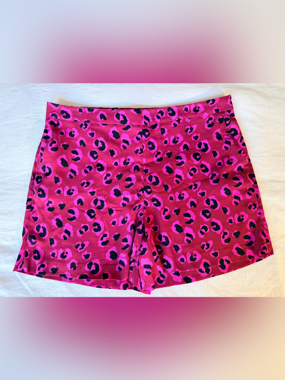 Women's Hot Pink Leopard Print Shorts